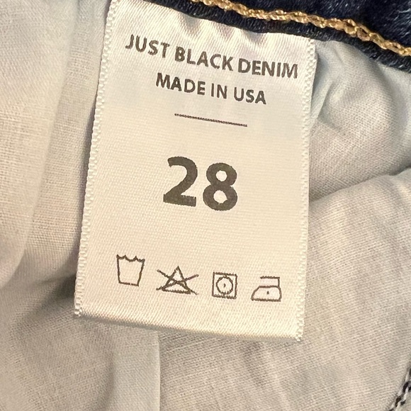 JUST BLACK DENIM Skinny W/ Side Stripe - SIZE 28 in Medium Blue - Picture 8 of 9